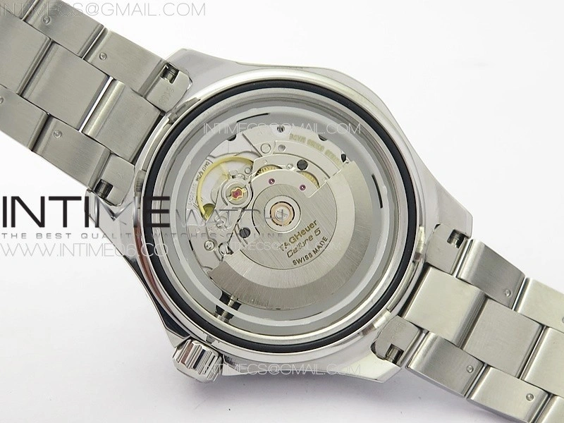 Aquaracer Calibre 5 41.5mm TARF 1:1 Best Edition Black Dial Black Bezel on SS Bracelet SW200